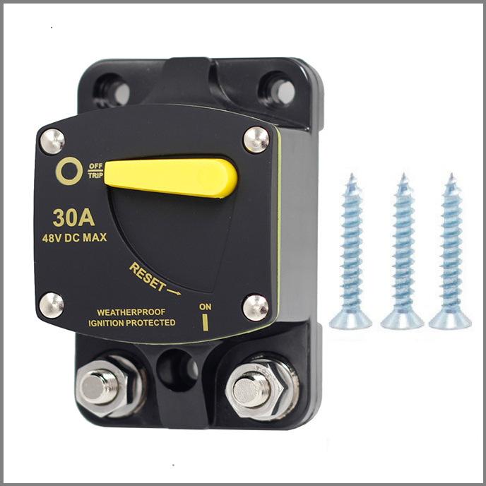 

Аварийный выключатель для автомобильной аудиосистемы, автоматический выключатель защиты от перегрузки 30А чёрный