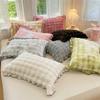 Cute Fluffy Ruffled Home Pillow Cover Pink Plush Pillow Cover Girly Bedroom Decor for Bed Cushion & Home Decoration Bedding Gift
