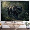Animal oil painting tapestry, tiger lion elephant wolf, art decoration, wall hanging, hippie, home background cloth, bedroom