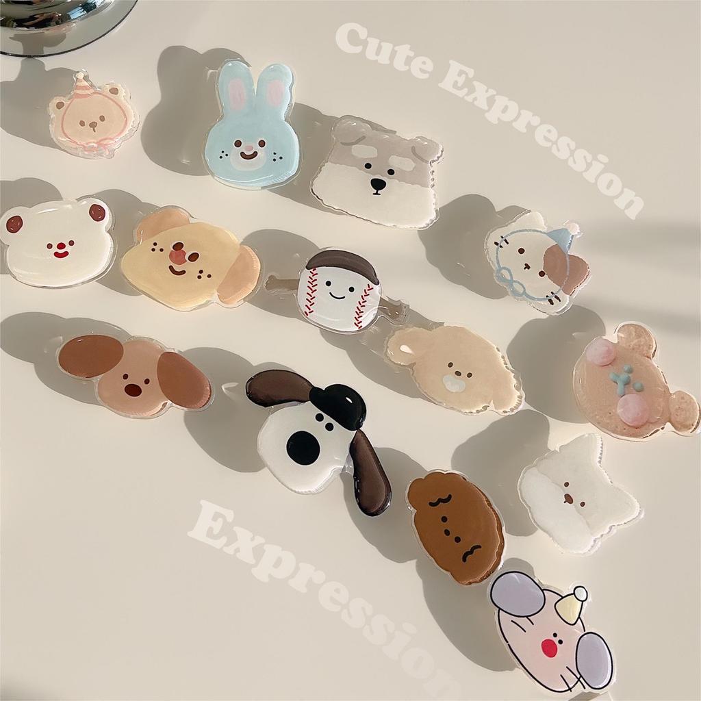 Ins Style Cute Pet Cartoon Magnetic Acrylic Phone Holder & Girly Heart Bracket