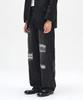 DECET Patched Damage Wide Jeans Dcpt047Blackb