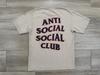 Anti Social Social Club Damska Koszulka MAŁA Beżowa ASSC Krótki Rękaw USA Koszulka Unisex
