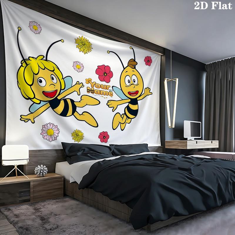 Artwork Custom Name Wall Tapestry Aesthetic Wall Hanging Printed Fabric Blanket Decorative Tapestries For Bedroom Living Room Home Decor