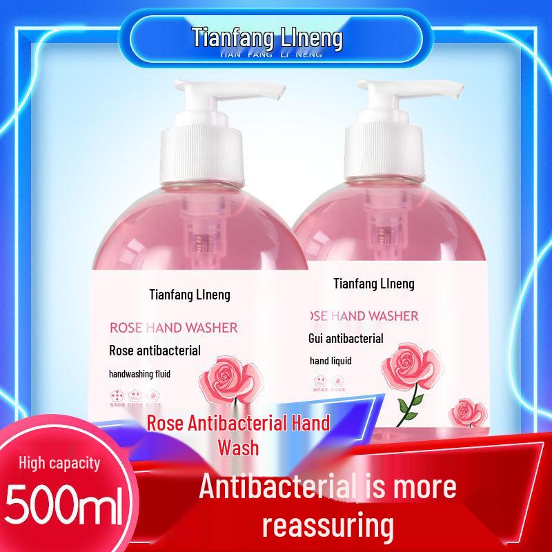 Tianfang Lineng Rose-Scented Antibacterial Hand Soap, 500ml - Perfect for Families & Hotels