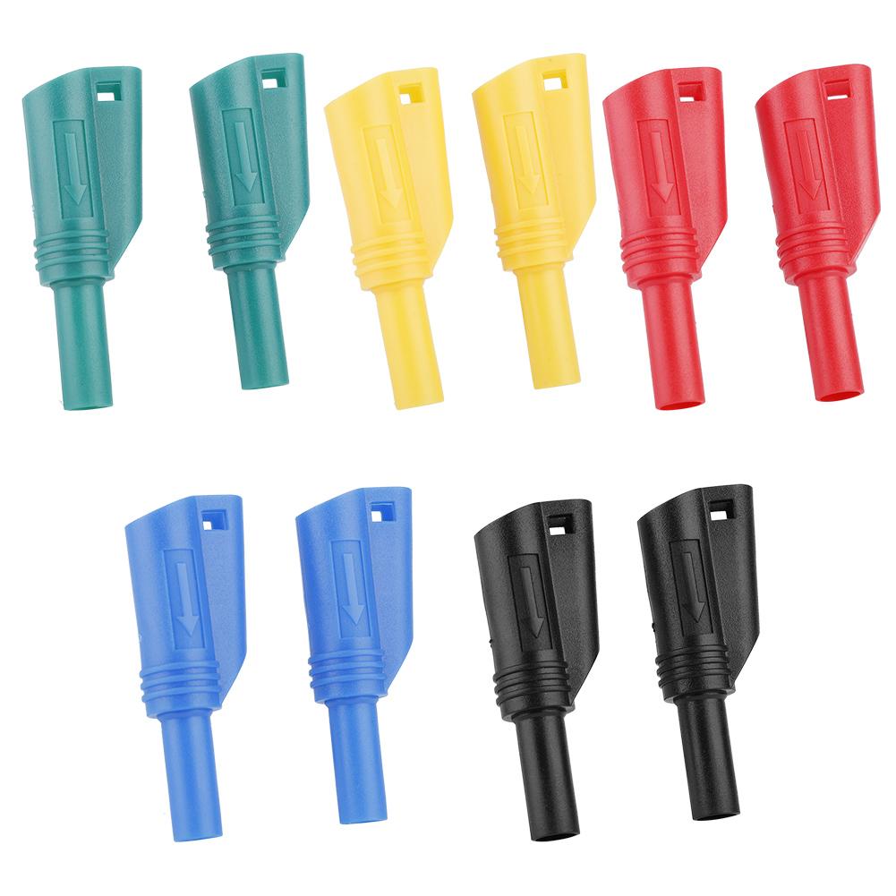 10sets P3005 Welding Assembled Screw Fixing 4mm Banana Plug Multimeter Connector