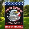 250th Anniversary America Garden Flag 250 Years of Freedom Patriotic Banner 4th of July Yard Sign for Independence Day Memorial Day Gift