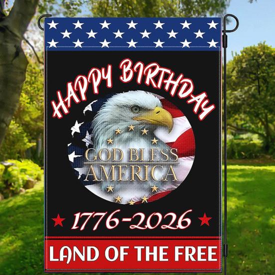 250th Anniversary America Garden Flag 250 Years of Freedom Patriotic Banner 4th of July Yard Sign for Independence Day Memorial Day Gift