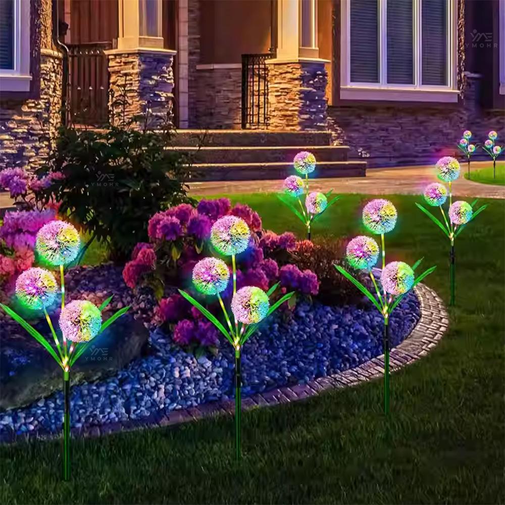 Christmas Lights Solar Light Waterproof Rose Solar Flowers Lamp Outdoor Decorative Garden Yard Lawn Landscape Decoration Light
