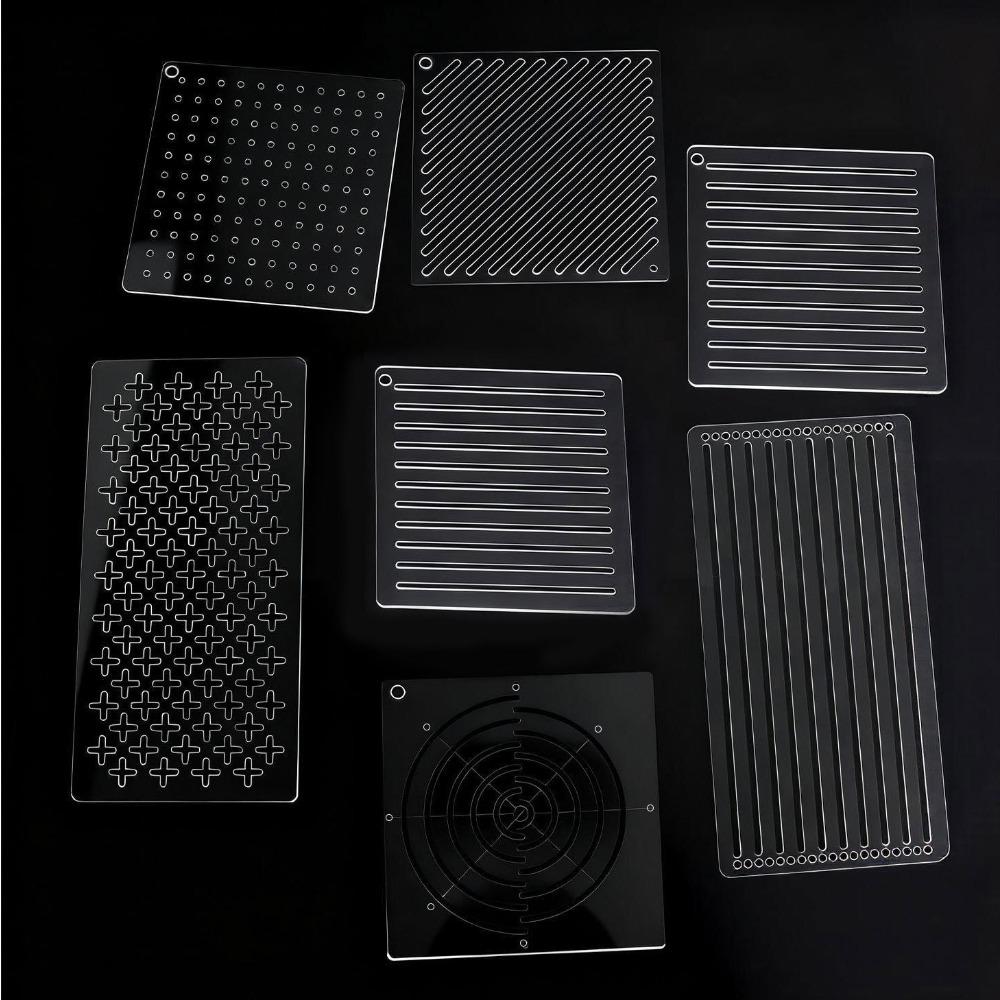 Acrylic Sashiko Stencil Template, Reusable Embroidery Guide for Hand Quilting and Pattern Transfer