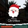 Christmas Santa Claus Window Cling Sticker - Mall Decor Scene, Static Glass Sticker for Door and Window