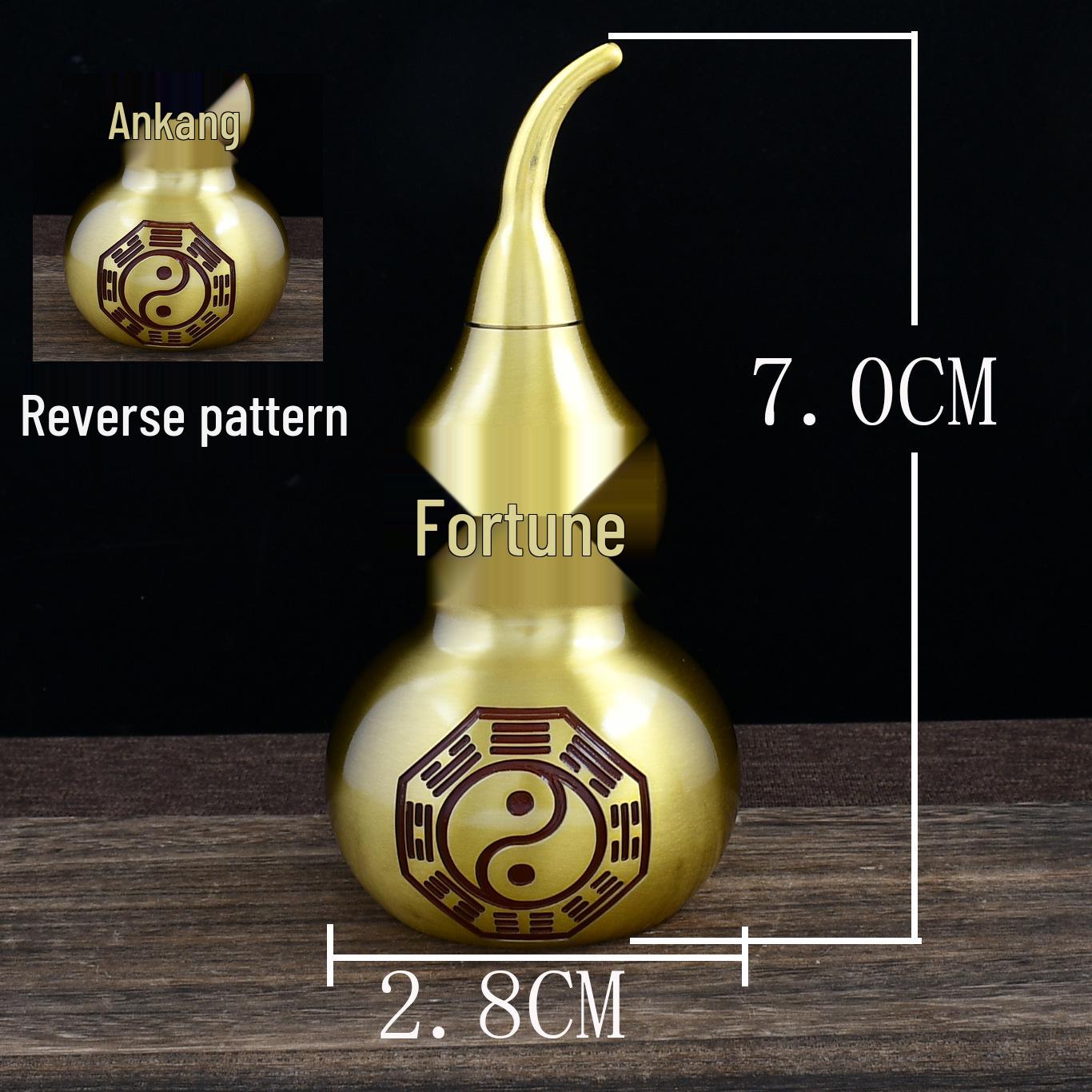 Brass Bagua Gourd Ornament for Wealth & Prosperity - Chinese Home Office Decor