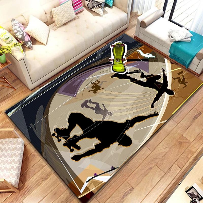 Custom Skateboard Logo Printed Carpet Fashion Yoga Mat Non-slip Area Rug Photography Prop Birthday Gift Bedroom Decor mandala