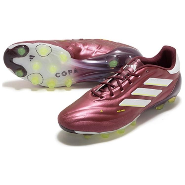 adidas COPA PURE 2 Soccer Shoes Men's Low Top Shadow Red/Footwear White/Team Solar Yellow ID8716