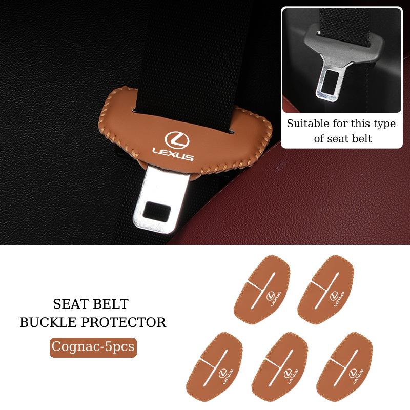 2/5pcs Car Seat Belt Buckle Anti-scratch Protector Cover For Lexus IS250 IS200 CT200h GS300 LS430 RX450h LX570 IS300 ES RX LS IS