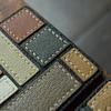 Mondrian Style Leather Handmade Bag Pendant Simple Personality Niche Art Women's Keychain