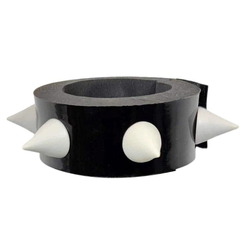 

Spikes Studded Bracelet Anime Cosplay Costume Rock Punk Biker Wide Wrist Strap Leather Bracelet Gothic Rivets Wristband 1