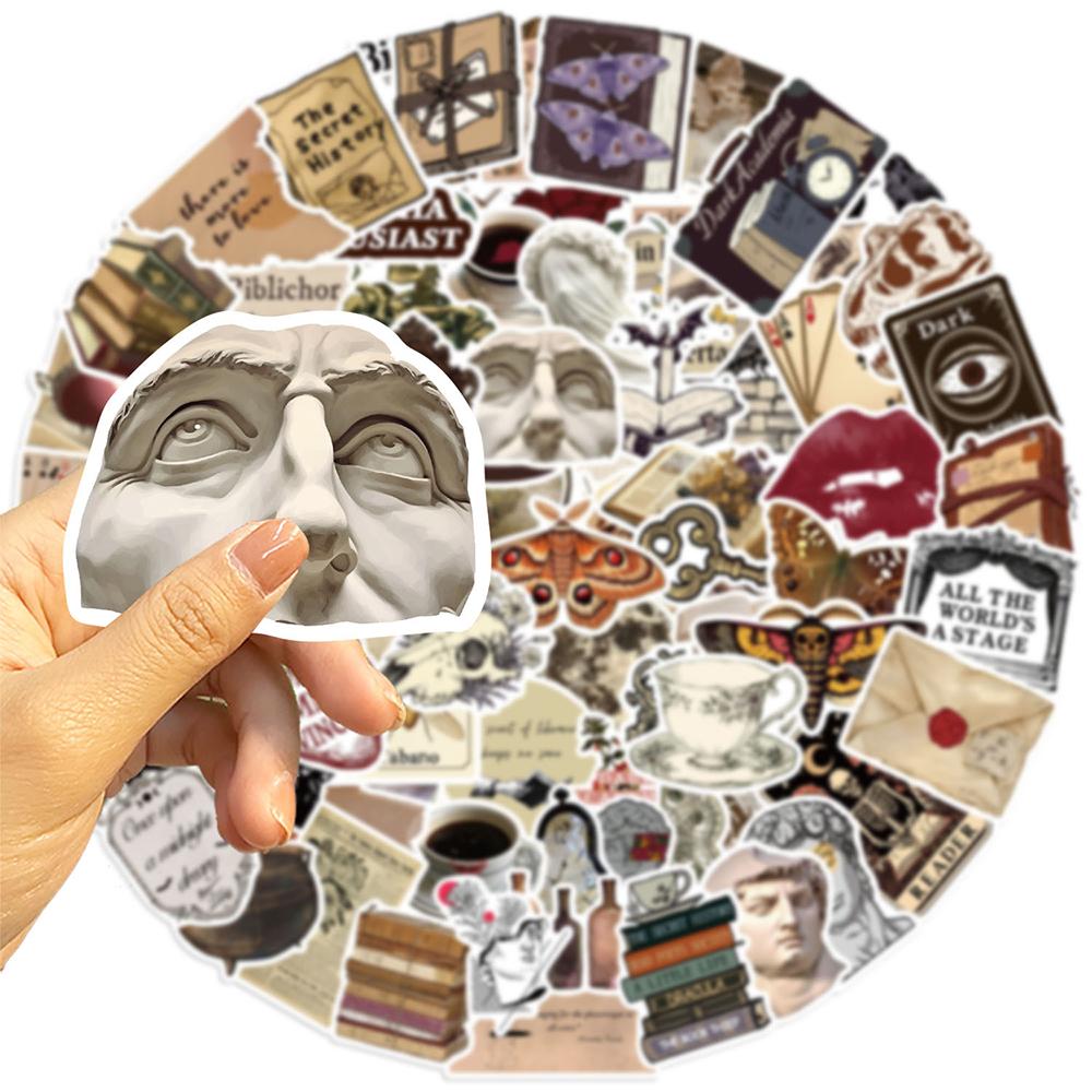 10/30/50/100pcs Boho Retro Dark Aesthetic Graffiti Stickers Decorative Guitar Laptop Phone Skateboard Cool Cartoon Sticker Gifts