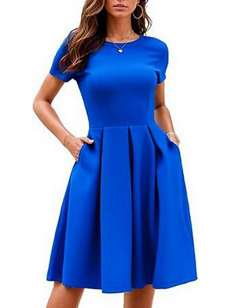 Women's Summer Evening Dress with Pockets – Party, Church, Bridesmaid & Graduation Style JH253-4.
