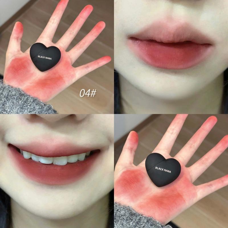 Heart Lipstick Velvet Matte Lip Mud Clay Lip Gloss Tekutý tónovací krém na rty Pigment Dlouhotrvající make-up na rty Kosmetika