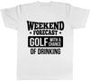 Weekend Forecast Golf with a Chance of Drinking Unisexs Unisexs Ladies TShirt Tee