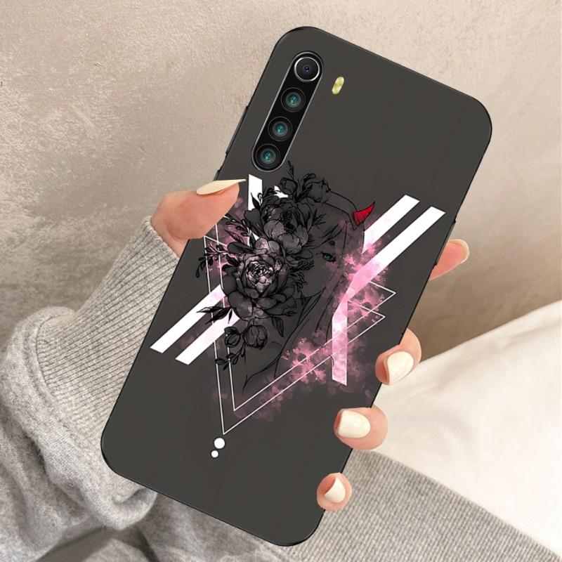 Pouzdro na telefon Zero Two Darling 002 pro Xiaomi Redmi Note 11 10 9T 8 7 Pro Redmi 10 9A 9C 8 7 6 Měkké černé pouzdro na telefon