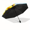 1pc Sunflower Field Auto Open/close, All-Season Portable Folding Umbrella for Women & Men, Travel, Everyday, Formal Events - Compact Luxury Parasol, O