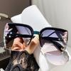 Korean Rhinestone Slimming Sunglasses - UV Protection Crystal Inlaid for Women.