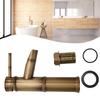 Basin Faucet Antique Brass Bamboo Shape Faucet Sink Mixer Faucet Single Handle Filter Impurities Kitchen Bathroom Accessories