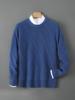 Men's High-Grade 100% Wool Round Neck Sweater - New Thick Knitwear for Autumn & Winter, Versatile Business Casual Style