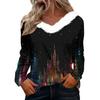 Long Sleeve Shirts For Women Cute Tops Christmas Prints Tees Blouses Casual Plus Size Basic Tops Pullover