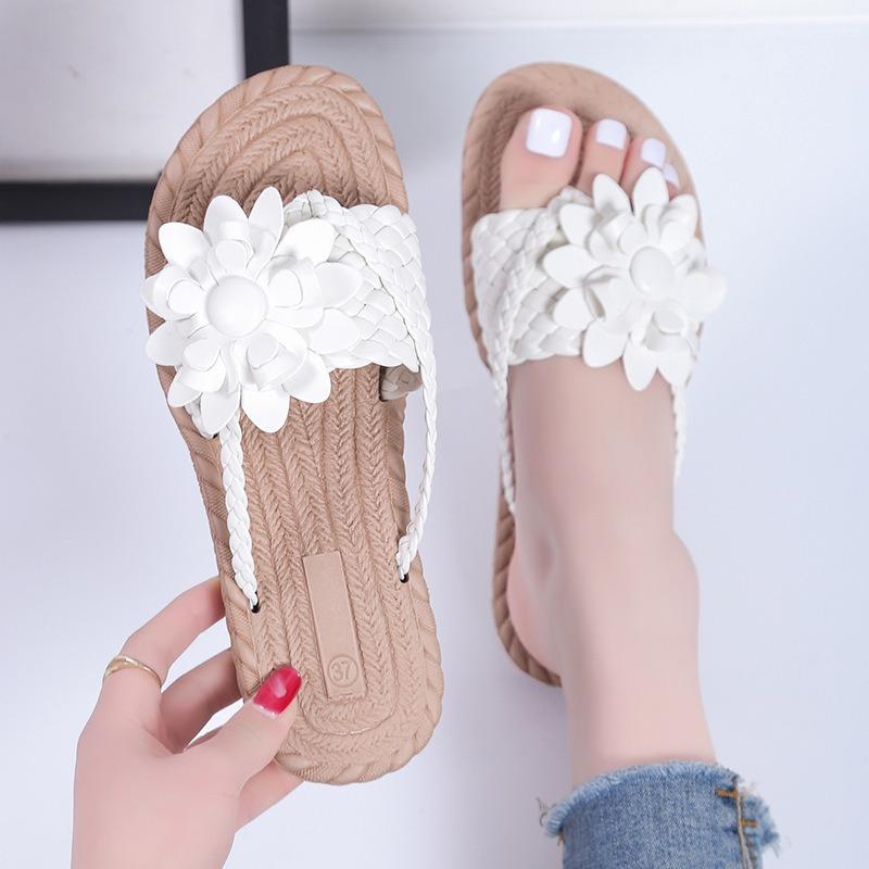 New Summer Women's Plus Size Floral Fashion Outdoor Beach Slide Sandals