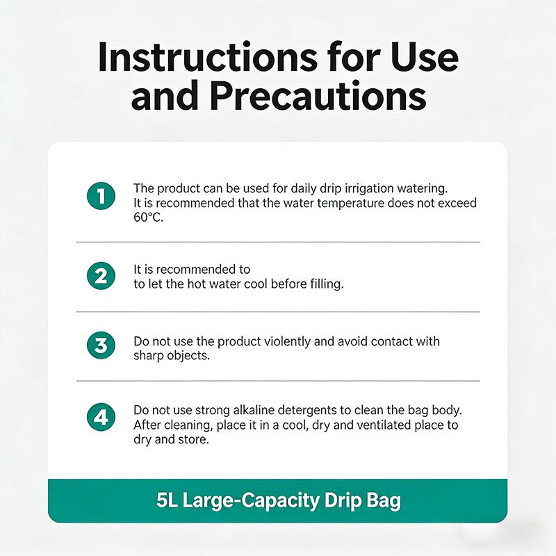 Drip Irrigation Bag 5L for Indoor Flowers and Potted Plant Watering Automatic Self Watering Device for Garden and Office Use