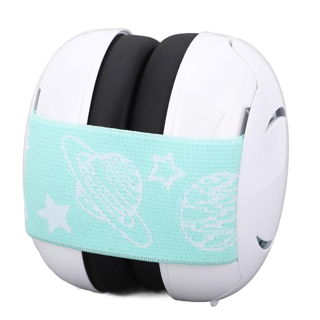 Baby Earmuffs Hearing Protection Adjustable Band Portable Noise Cancelling Headphones for Infant Toddlers White