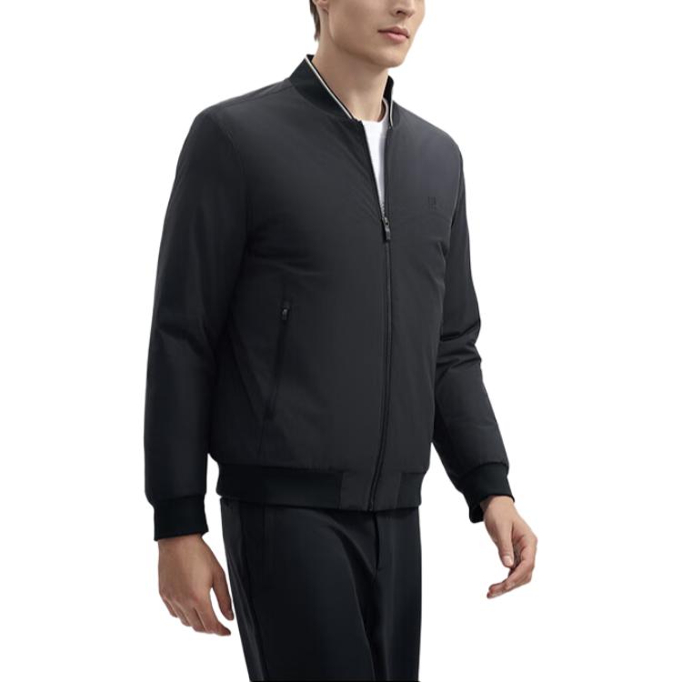 FILA White Solid Color Comfortable Soft Skin-Friendly Warm Three-In-One Down Jacket Men Jacket Black F11M443505F-BK