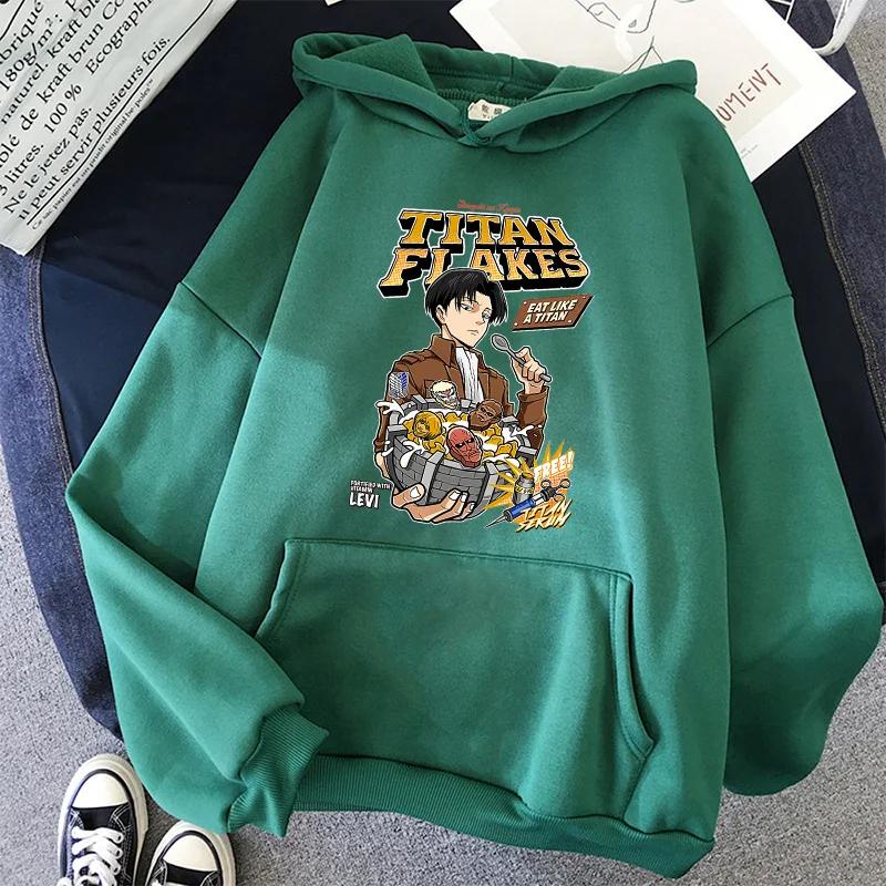 Attack on Titan Sweatshirts Japanese Anime Shingeki No Kyojin Hoodies Titans Attack Eren Yeager Clothes Manga 4XL