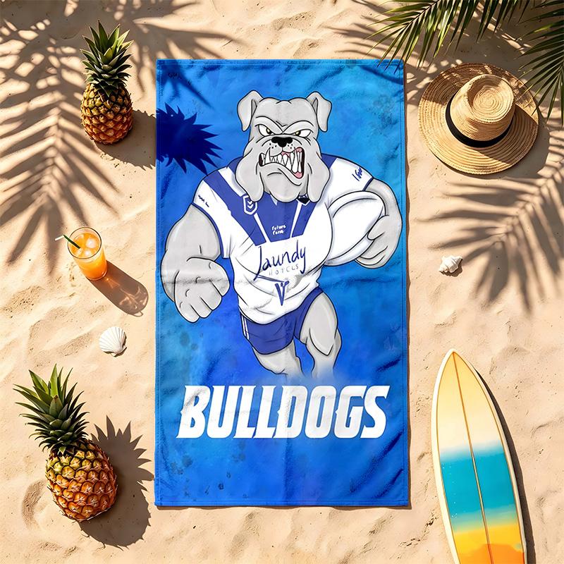 Canterbury Bankstown Bulldogs (1) Theme Beach Towel Sand Resistant Soft And Comfortable Suitable For The Pool Camping Yoga And Diving A Travel Essenti