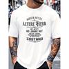 Unisex 60th Birthday German Themed T-Shirt - 60 Years Gift Suitable for Seasons, Round Neck Casual Shirt with Number 60 Print, Machine Washable for
