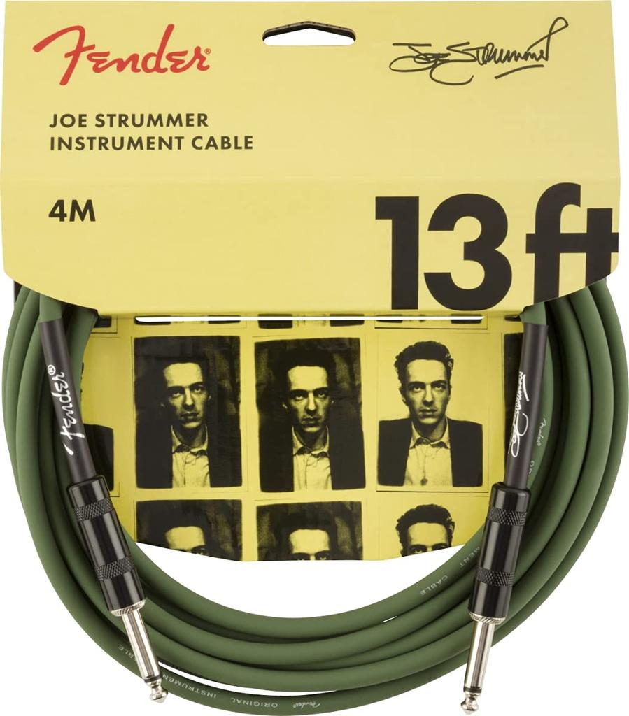 Fender Shielded Cable Strummer Pro 13' Instrument Cable, Drab Green