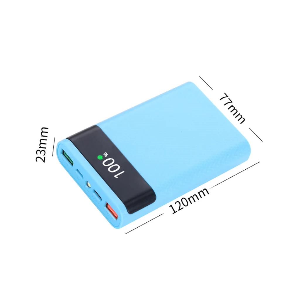 18650 Batteri DIY Powerbank Fodral Laddningsförvaringslåda 25W Dubbel USB Typ C Batterihållare Låda PD QC3.0 Snabbladdning För Smartphone