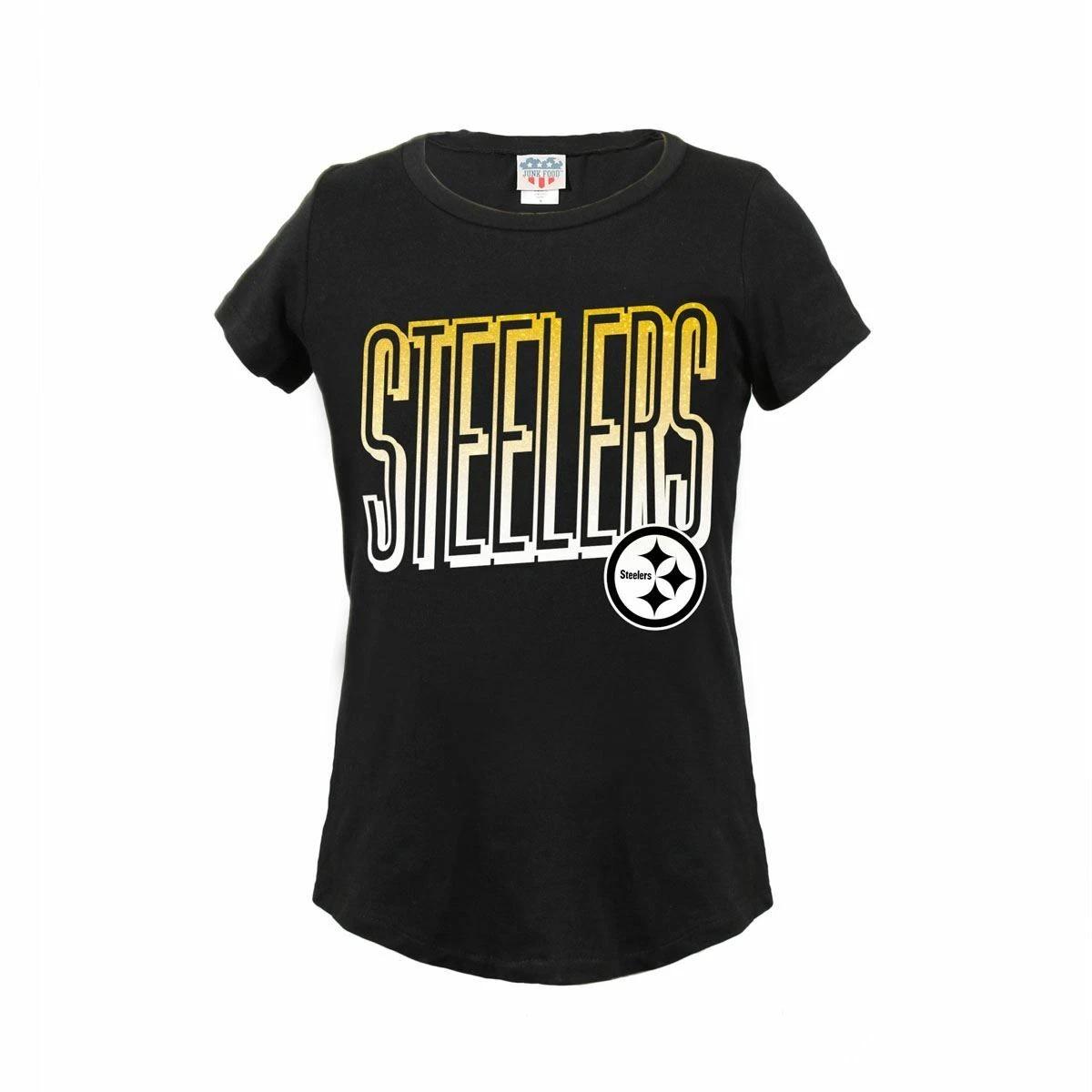 

Junk Food Youth Girls Pittsburgh Steelers Girls Game Time Shirt New S, XL XL