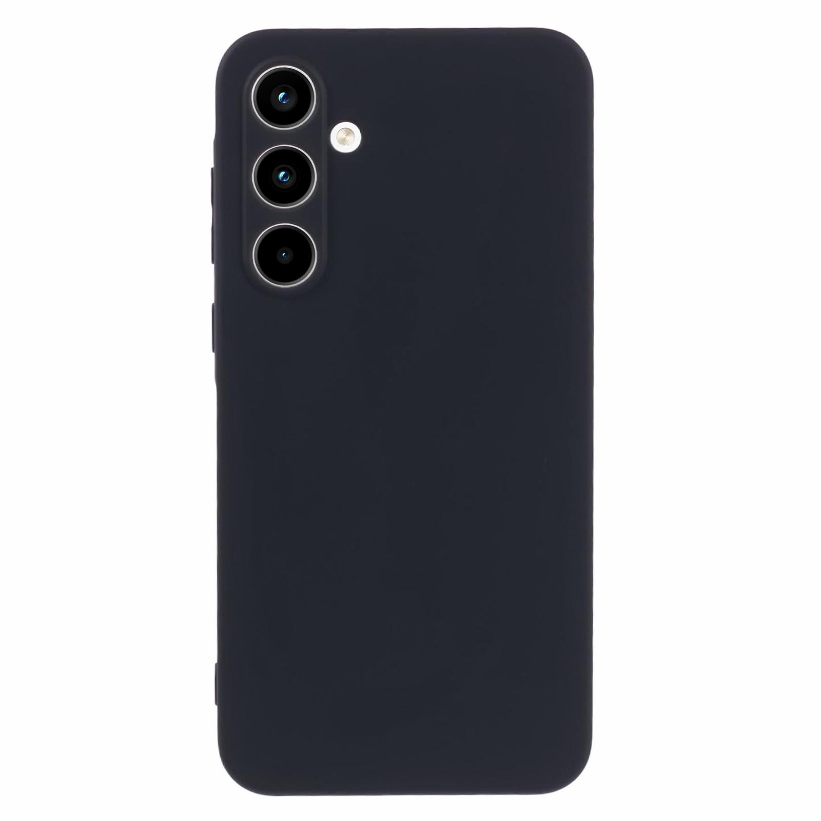 

For Samsung Galaxy A35 5G Cover TPU Rubberized Phone Case with Soft Fiber Lining Black