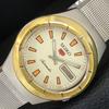 VINTAGE SEIKO 5 AUTOMATIC 7009A JAPAN MENS CREAM COLOR DIAL WATCH A709111-1