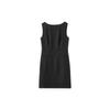 Sentubila Sleeveless Waist-Defined Slim Fit Elegant Gray Mid-Length Dress for Women Summer Office Wear