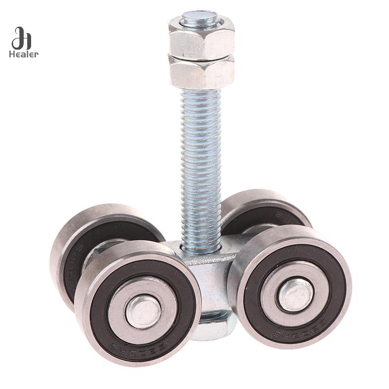 1PC Steel Bearing Pulley Hanging Wheel Parts  Door Rollers 4 Wheel Trolley Assembly Roller Hanging Sliding Track Wheel