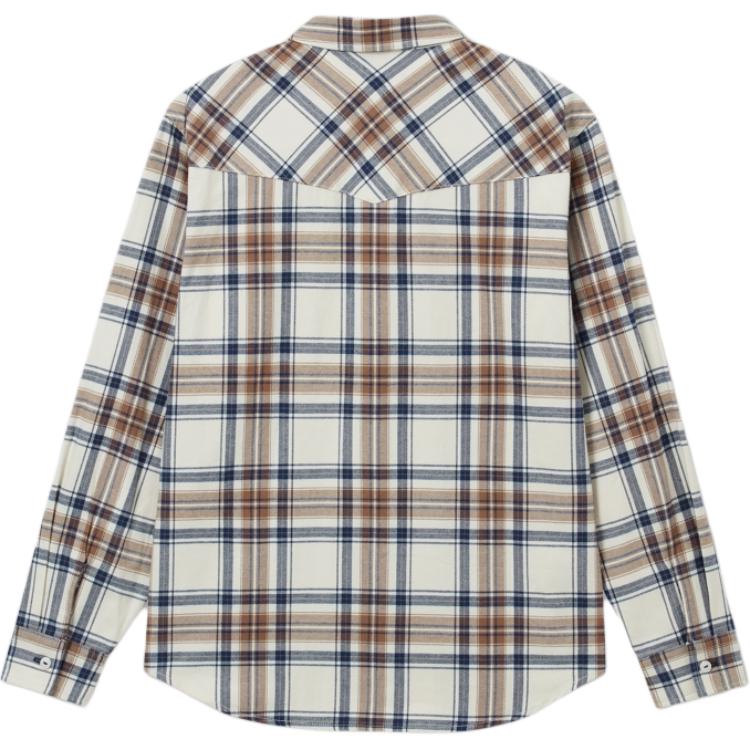 Levis Casual Plaid Comfortable Loose Fit Long Sleeve Shirt Men shirts Blue Brown 001XM-0001