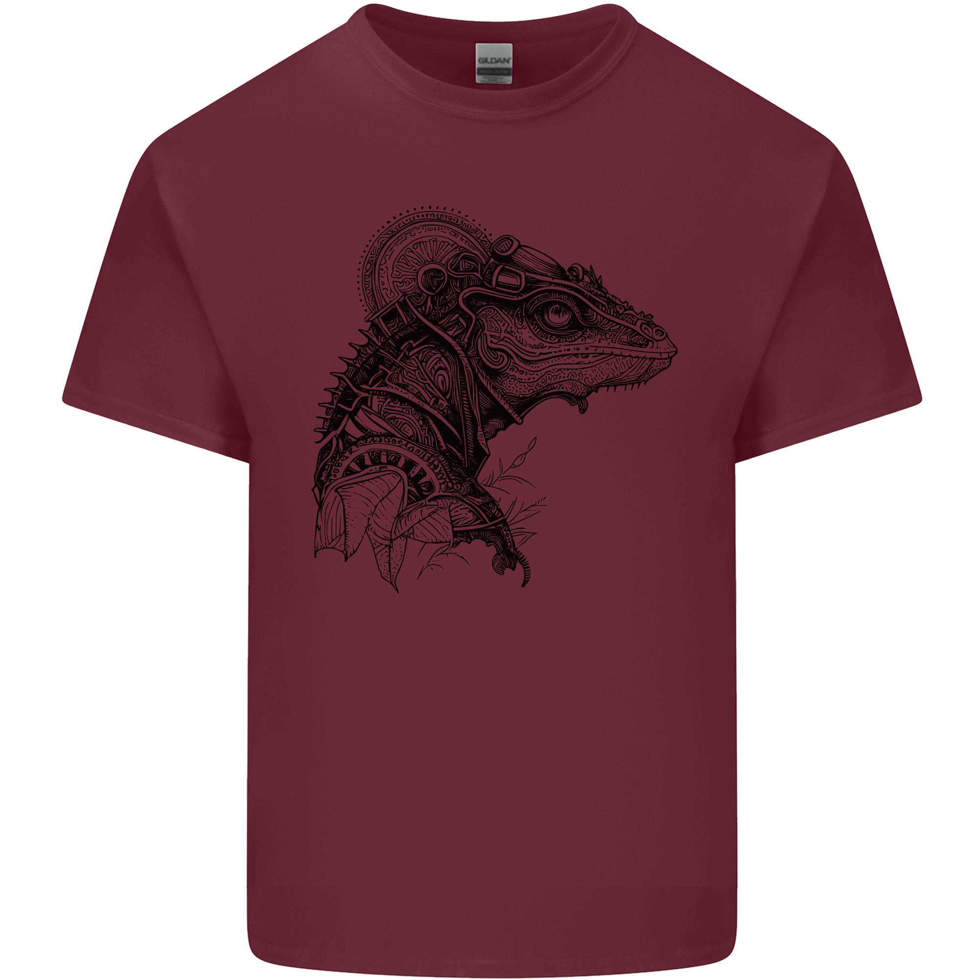 A Steampunk Iguana Lizard Reptiles Unisexs Light Cotton TShirt S