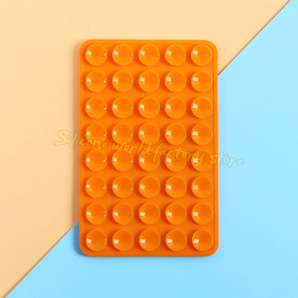 Silicone World Double-sided Silicone Suction Pad For Mobile Phone Fixed Pad Suction Cup Wall Stand Square Anti-Slip Back Sticker