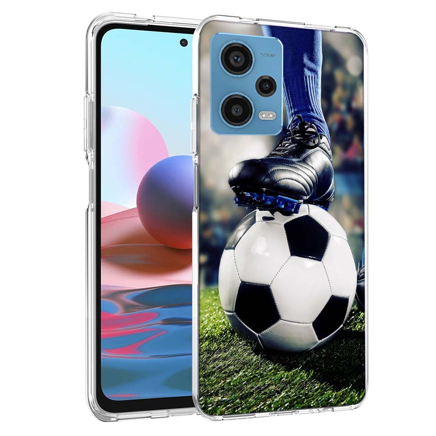 Football Field Phone Case For Redmi Note 13 12 14 15 Pro Plus 13R 11 11T 11E 11S 10 Pro 10S 9 9S Cover Cell Clear TPU Capa Cases