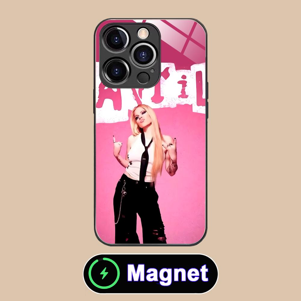 

Avril Lavigne Glass MagSafe Mobile Phone Case for iPhone 17 16 15 14 13 12 11 Air Pro Max Plus Mini Colorful Cover iPhone 11 Pro Max