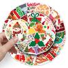 50 Christmas Doodle Stickers Personalized Cartoon Cute Holiday Decoration Mobile Phone Case Water Cup Creative Stickers